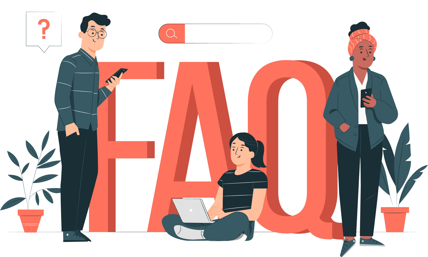 Frequently Asked Questions
                                            about Search Engine Optimization. Image with a group of people thinking
                                            about vital questions concerning this fascinating technology.
                                            Do you have questions about our enterprise seo agency software or processes?
                                            